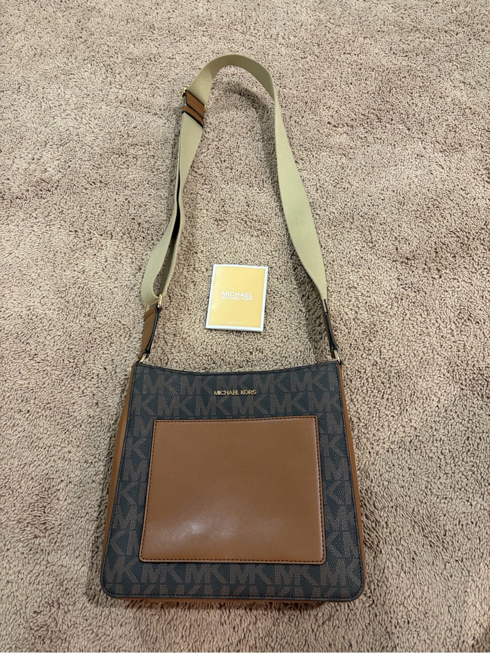 Michael Kors Brown & Signature Crossbody Bag